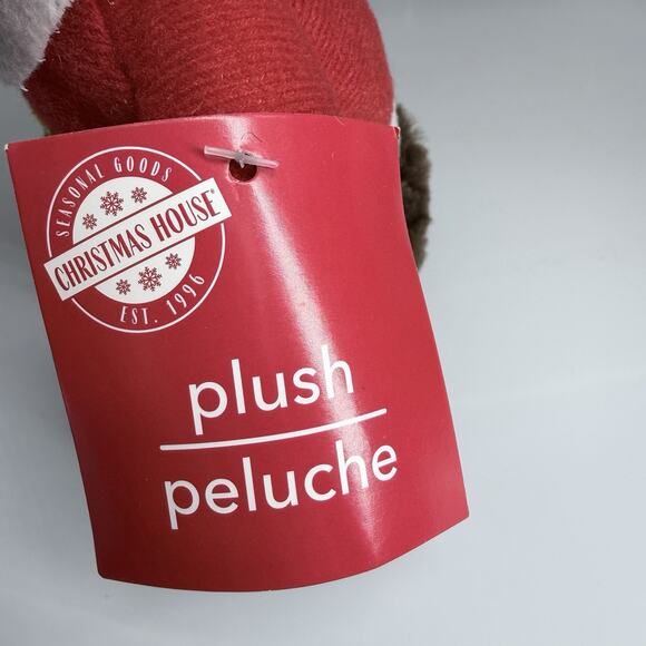 Reindeer Santa Outfit Holiday Stuffed Animal Toy Christmas House Plush 8 In - Picture 5 of 8